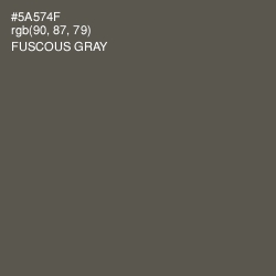 #5A574F - Fuscous Gray Color Image